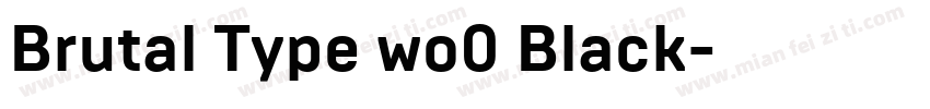Brutal Type wo0 Black字体转换